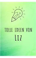 Tolle Ideen von Liz: Kariertes Notizbuch mit 5x5 Karomuster für deinen Vornamen