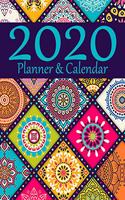 2020 Planner and Calendar: Colorful Mandala Planner Calendar 2020
