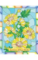 Lesson Plan Book: Vertical Undated Academic Year Lesson Plan Calendar 53 Weeks - 8 Period Stained Glass Sunflower(4 Teacher Appreciation)