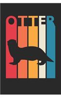 Vintage Otter Notebook - Gift for Animal Lover - Colorful Otter Diary - Retro Otter Journal