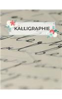 Kalligraphie: Übungsheft mit Kalligrafie Papier zum Üben des Schönschreibens