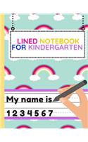 Lined Notebook for Kindergarten