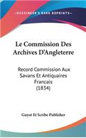 Le Commission Des Archives d'Angleterre