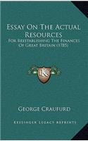 Essay on the Actual Resources