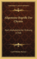 Allgemeine Begriffe Der Chymie