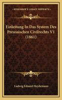 Einleitung In Das System Des Preussischen Civilrechts V1 (1861)