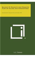 Balance of Payments and Domestic Flow of Income and Expenditures: International Monetary Fun, September, 1950