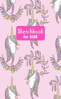 Sketchbook for Kids: Pretty Unicorn Large Sketch Book for Drawing, Writing, Painting, Sketching, Doodling and Activity Book- Birthday and Christmas Gift Ideas for Kids, 