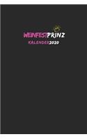 Weinfestprinz Kalender 2020 für alle Weinfest Party Liebhaber