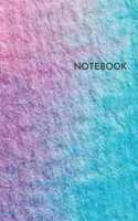 Notebook: Pink and Turquoise Tie Dye Blank Lined Blush Notes Journal 6x9 Inches 100 Pages