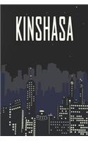 Kinshasa: Städtetrip und Reisetagebuch, Notizbuch oder Urlaubsplaner mit Platz auf 120 weißen linierten Dot Line Seiten zum Eintragen von Sprüchen, Gedichten,