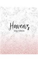 Haven's Big Ideas: Personalized Notebook - 8x10 Lined Women's Journal