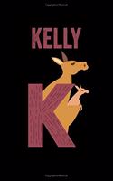 Kelly: Journal (Diary, Notebook) Personalized Custom Name Alphabet Kangaroo Birthday Gift for Girls