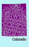 Colorado (6x9 Notebook): Mandala State Outline of Colorado. A Journal, Diary, Notebook in a 6"x9", 120 Pages Lined Soft Cover