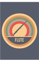 Flute: Retro Vintage Notebook 6 x 9 Dotted Dot Grid Journal Gift for Flutists And Flute Lovers (108 Pages)