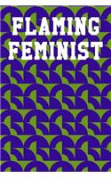 Flaming Feminist: Graph Paper Notebook 6"x9" 120 Pages