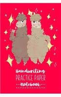 Handwriting Practice Paper Notebook