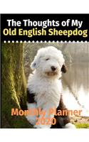 The Thoughts of My Old English Sheepdog: Monthly Planner