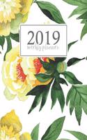 2019 Weekly Planner: Weekly and Monthly Planner Yearly Schedule Organizer Journal Agenda Notebook (January 2019 - December 2019) Watercolor Floral