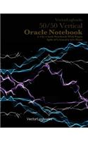 VectorLogbooks 50/50 Vertical Oracle Notebook: 8.5 by 11 inch Notebook With Pages Split 50% Lined & 50% Plain