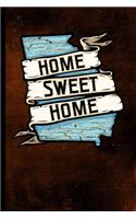 Home Sweet Home: 6" x 9" - 128 Pages: Georgia State Rustic Banner Design on Soft Matte Cover - Notebook, Diary, Composition Book