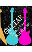 Guitar Tablature Notebook: Blank Tab Music Paper 6 line staves and 5 blank chord boxes on top of each page 110 pages(6 GT 8" X 10" 110pages Retro6)
