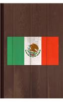 Mexico Flag Journal Notebook: Blank Lined Ruled for Writing 6x9 110 Pages