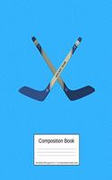 Composition Book 100 Sheets/200 Pages/8.5 X 11 In. College Ruled/ Hockey Team