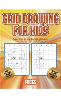 Learn to draw for beginners (Grid drawing for kids - Faces)