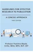 Guidelines for Effective Research to Publication