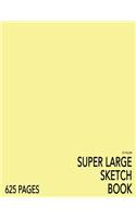 Icy Yellow Super Large Sketchbook: Big Softcover Sketchbook, 625 Pages, Giant Sketchbook, Large Sketchbook for Drawing