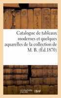 Catalogue de Tableaux Modernes Et Quelques Aquarelles de la Collection de M. B.