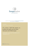 AT 1, Ad hoc, L-QIF, ESG, Insider, etc.