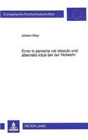 Error in persona vel obiecto und aberratio ictus bei der Notwehr