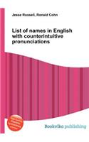 List of Names in English with Counterintuitive Pronunciations