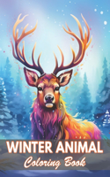 Winter Animal Coloring Book for Adults