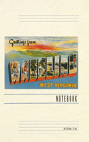 Vintage Lined Notebook Greetings from Wheeling, West Virginia