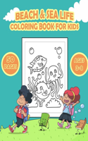 Beach and Sea Life Coloring Book for Kids