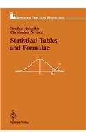 Statistical Tables and Formulae