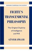 Fichte's Transcendental Philosophy