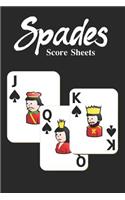 Spades Score Sheets