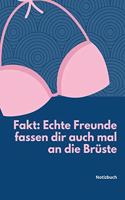 Echte Freunde Fassen Dir Auch Mal an Die Brüste Notizbuch: A5 Notizbuch liniert als lustiges Geschenk die beste Freundin - Freunde - Freundschafts - Geburtstags-geschenk - perverser Spruch - Buch zum ausfüll