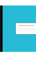 Half Blank & Half Lined Notebook