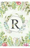 R - Monogrammed Floral Journal
