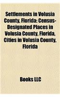 Settlements in Volusia County, Florida: Census-Designated Places in Volusia County, Florida, Cities in Volusia County, Florida(English)