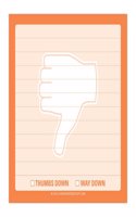 Knock Knock Thumbs Down Sticky Notes: (Gestures Sticky)