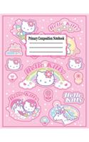 primary composition notebook: Hello kitty Primary Composition Half Page for drawing and other half for writing story -110 pages large (8.5" x 11" Notebook), Learn To Write and Dr