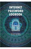 Internet Password Logbook: Journal And Logbook To Protect Usernames and Passwords, Login and Private Information Keeper, Alphabetical Password Book, password book small 6 x 9 
