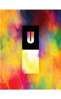 Monogram "U" Sketchbook: Blank Art Pad Notebook Journal Portfolio(21 Tropo One 150 Sketch)