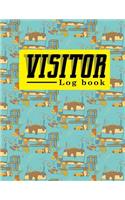 Visitor Log Book: Visitor Book, Visitor Sign In Sheet, Visitor Register Book, Visitors Notebook, For Signing In and Out, 8.5 x 23, Cute Birthday Cover